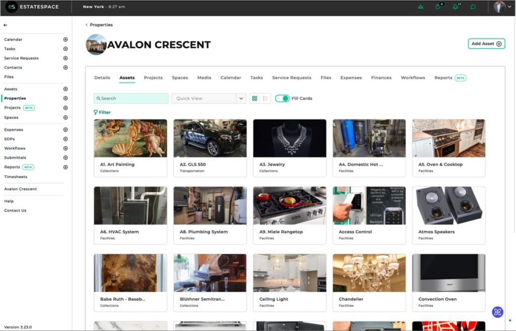 EstateSpace Property Screen